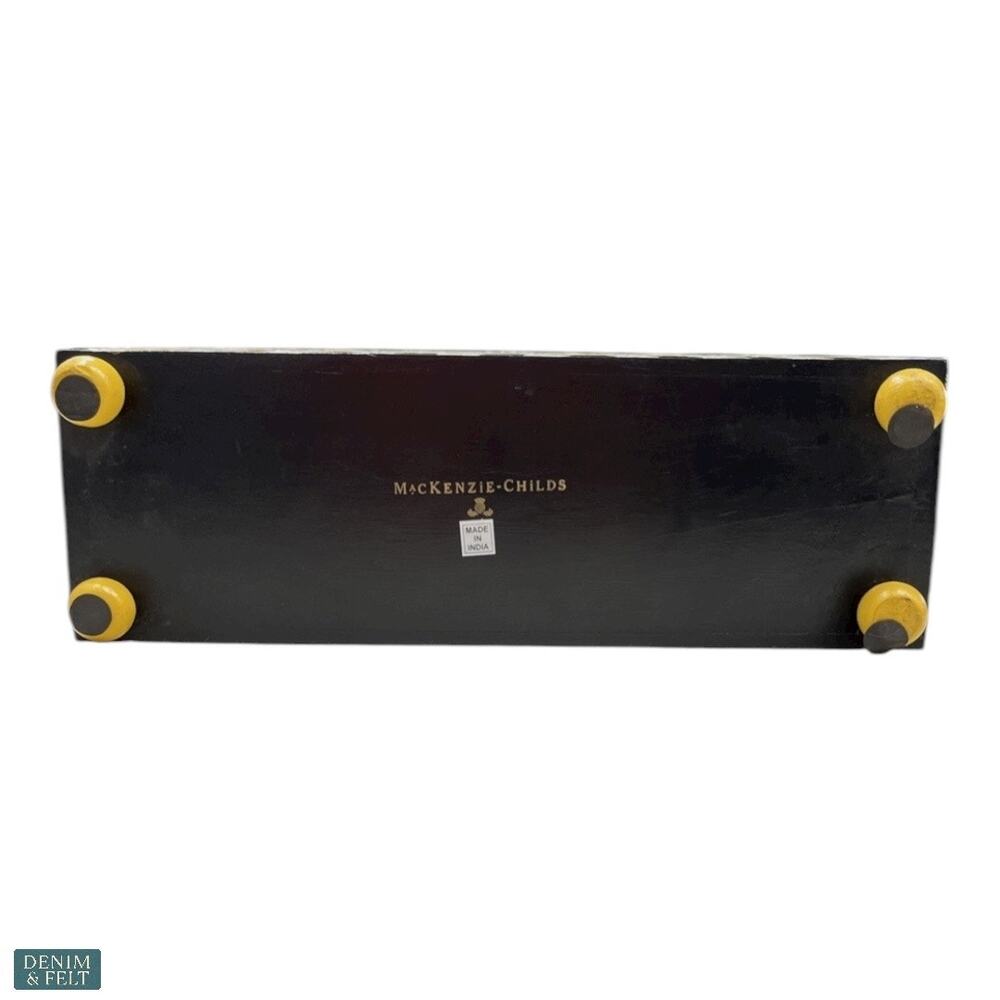 MacKenzie-Childs Spelling Bee Magazine Rack Yellow Hand-Painted Home Accent - Picture 14 of 16